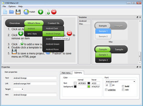 <u> Css Menu Onclick Style Change</u> gui screenshot