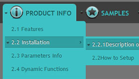 Point Aquamarine CSS Horizontal Menu Template