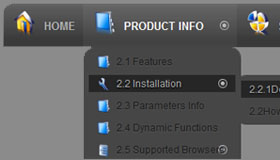 Toolbars Grey CSS Horizontal Menu Template